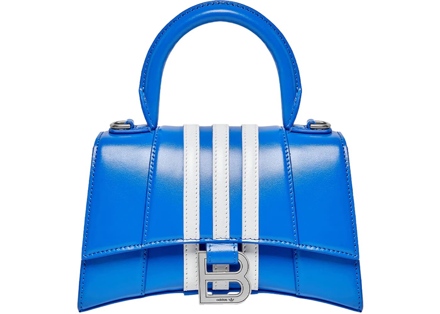 Balenciaga x adidas Hourglass XS Box Handbag Blue
