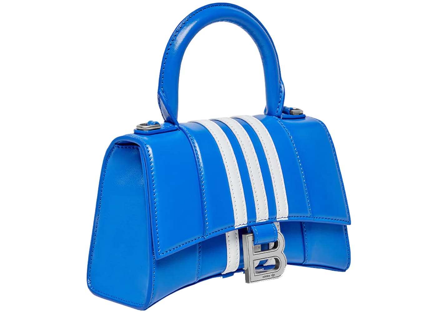 Balenciaga x adidas Hourglass XS Box Handbag Blue