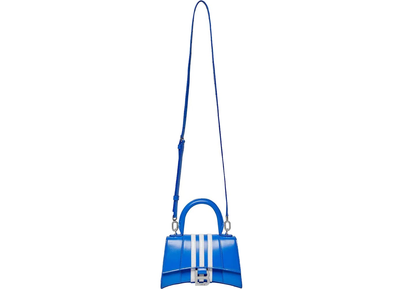 Balenciaga x adidas Hourglass XS Box Handbag Blue