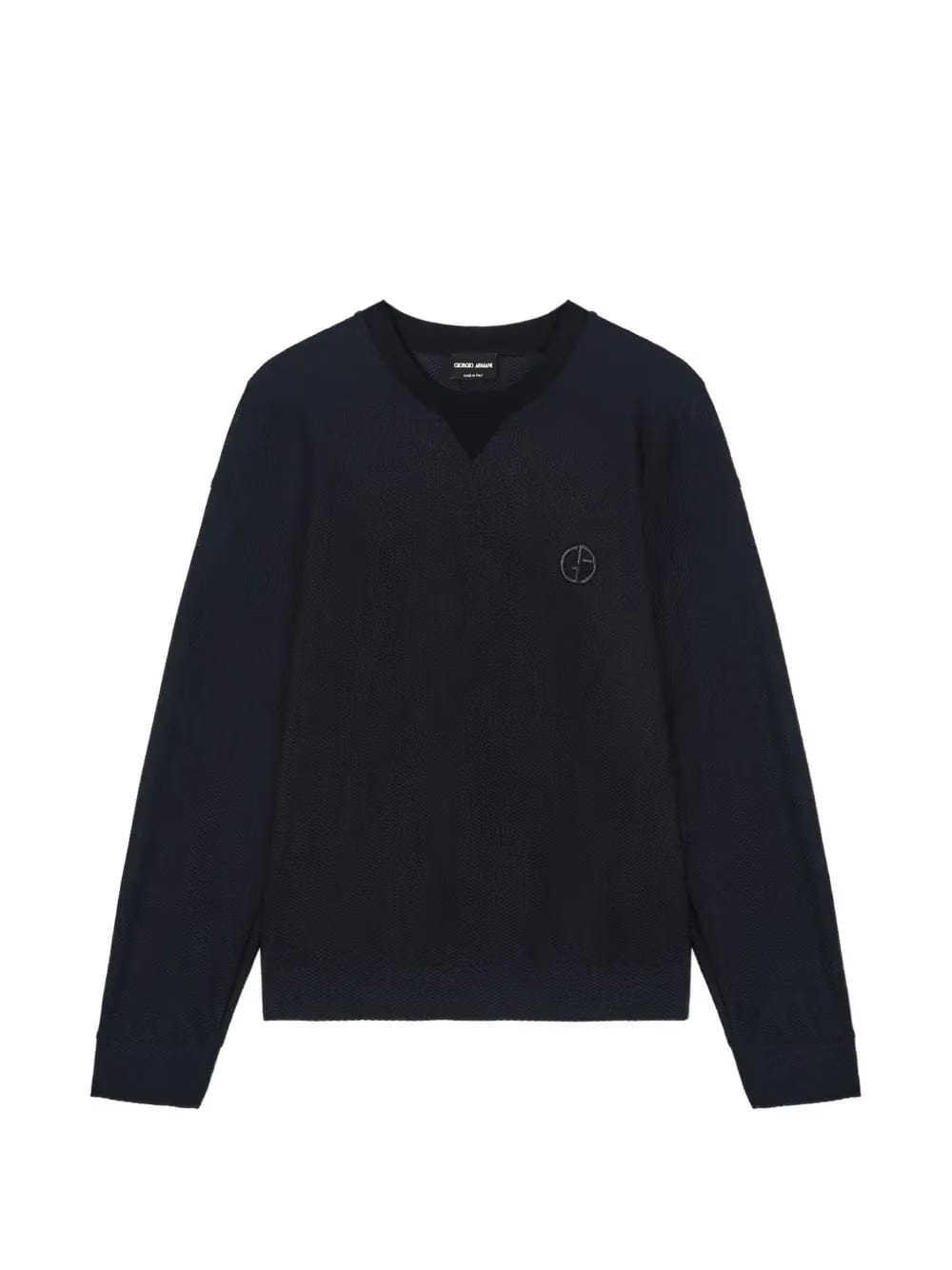 textured logo sweater