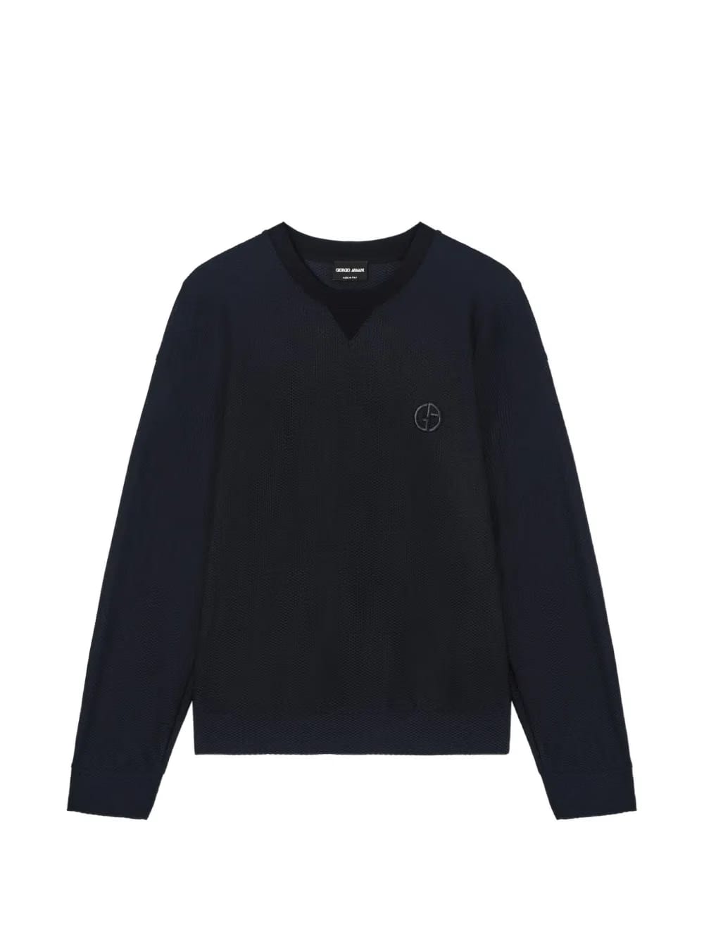 textured logo sweater