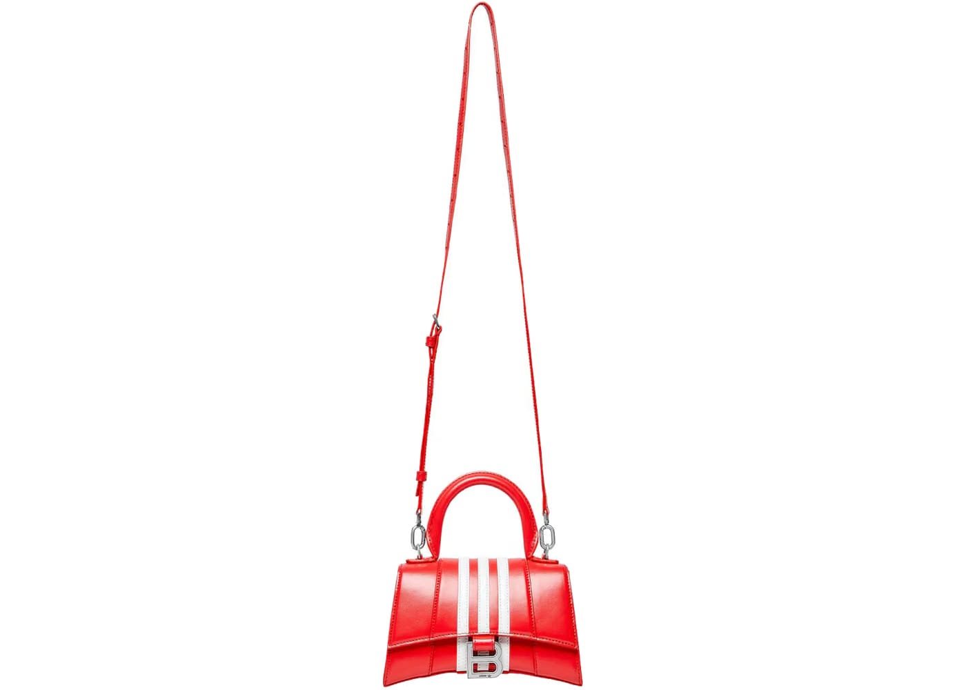 Balenciaga x adidas Hourglass XS Box Handbag Red