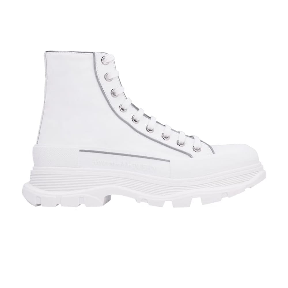 Alexander McQueen Tread Slick Boot White Silver