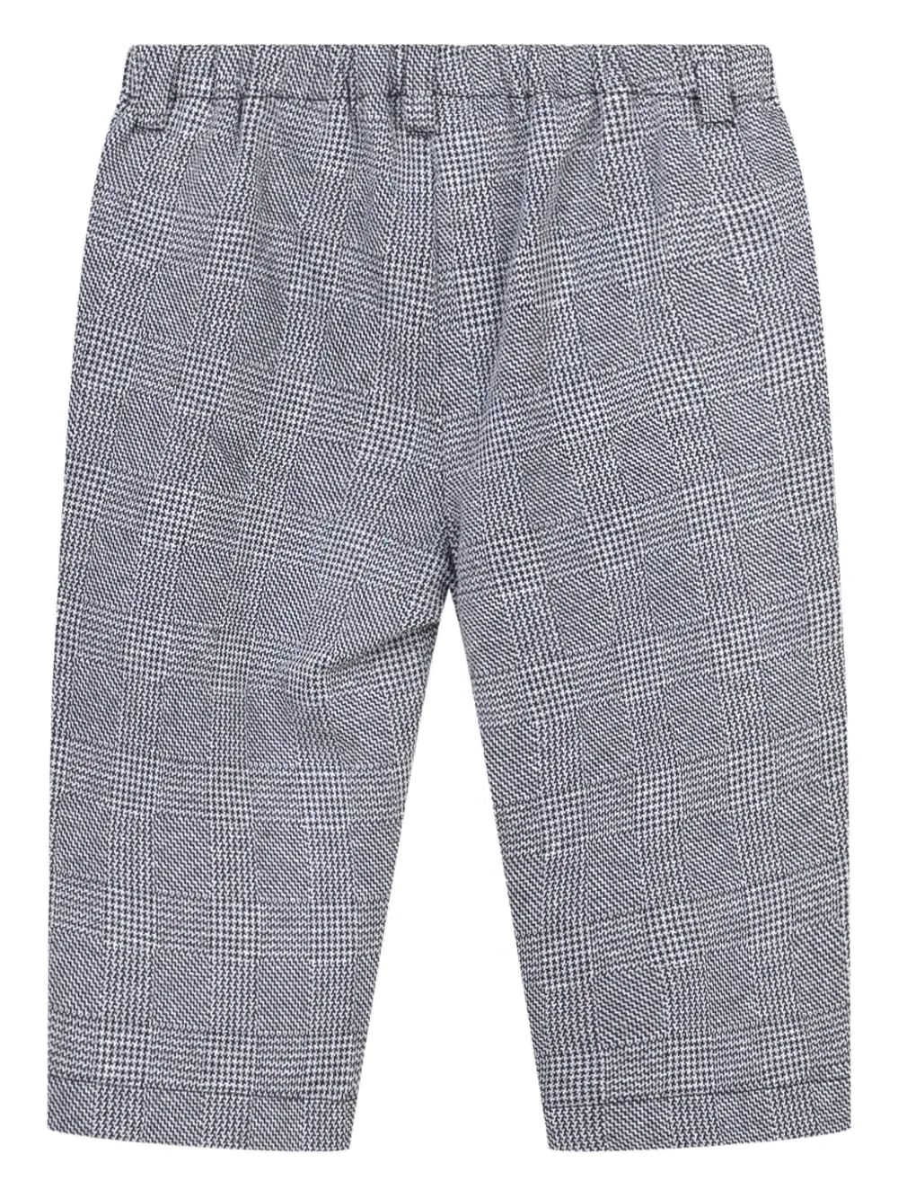 logo-embroidered checked trousers