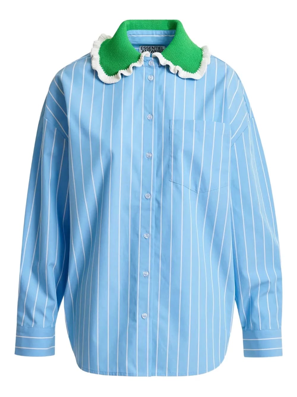 striped collar shirt