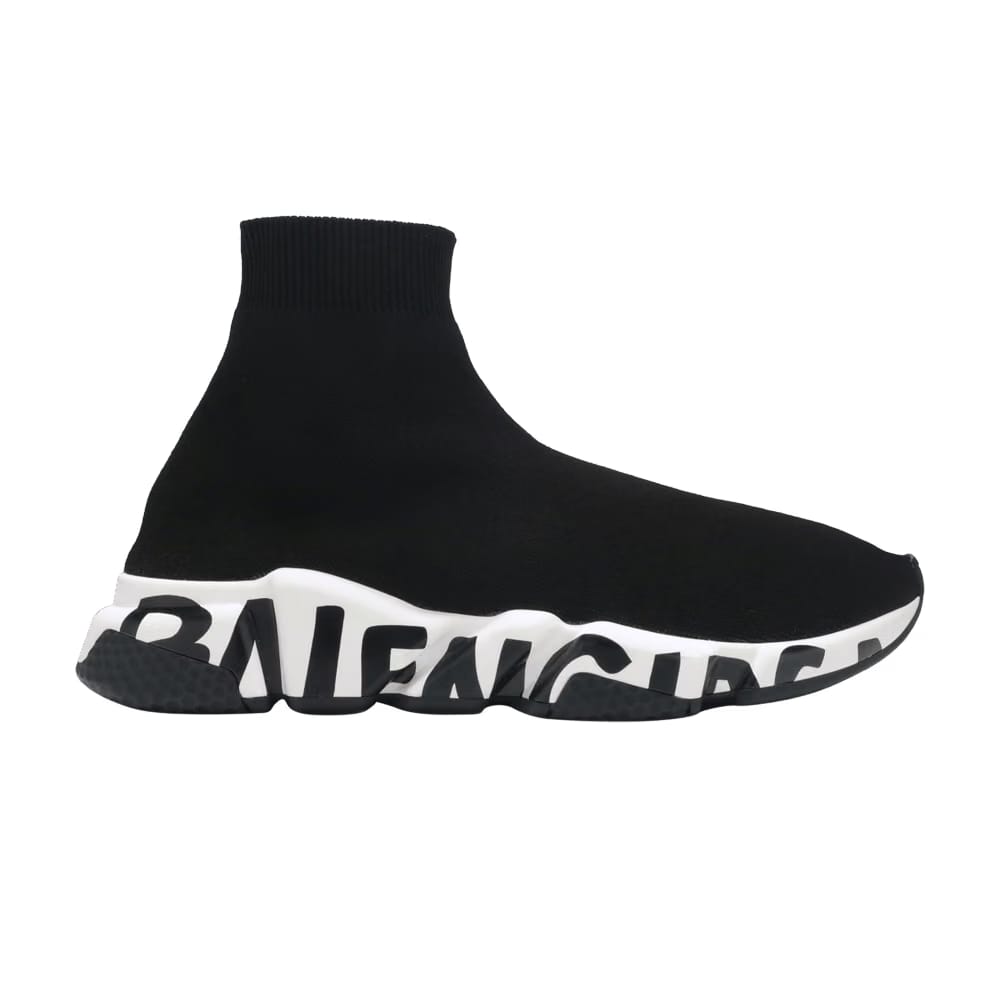 Balenciaga Speed Graffiti Trainers Black White