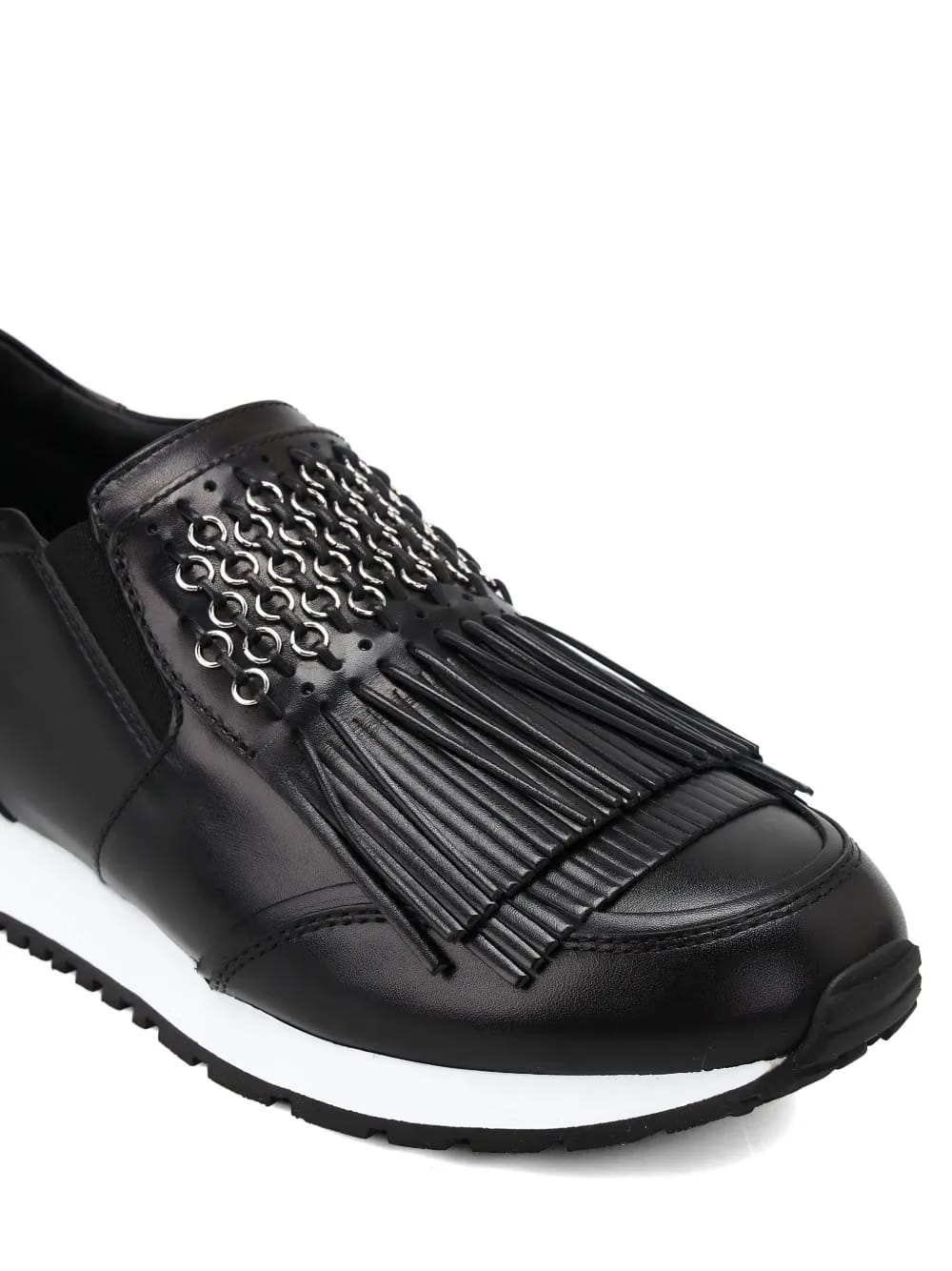 fringed slip-on sneakers