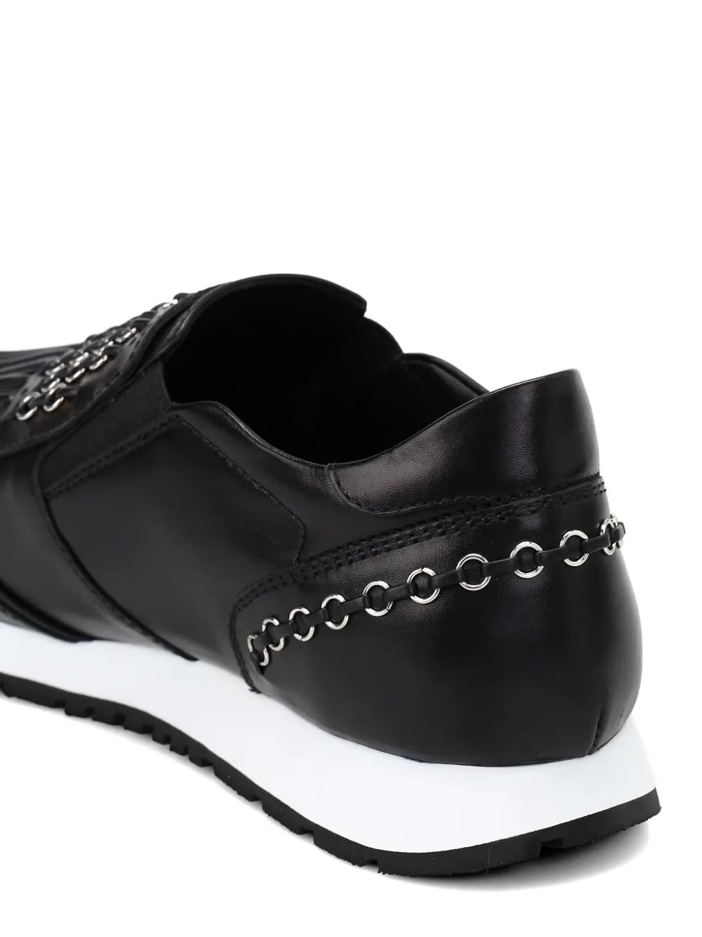 fringed slip-on sneakers