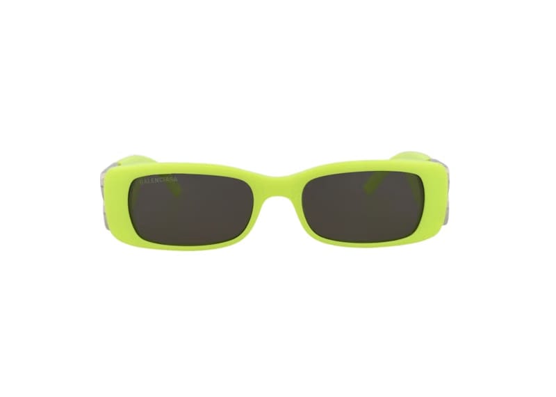 Balenciaga Square Rectangle Sunglasses Yellow/Silver/Grey (BB0096S-30008871-008)