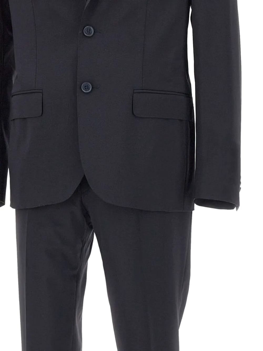 two-button flap-pocket suit