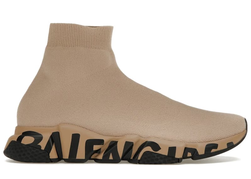Balenciaga Speed Sneaker Midsole Graffiti - Beige Black