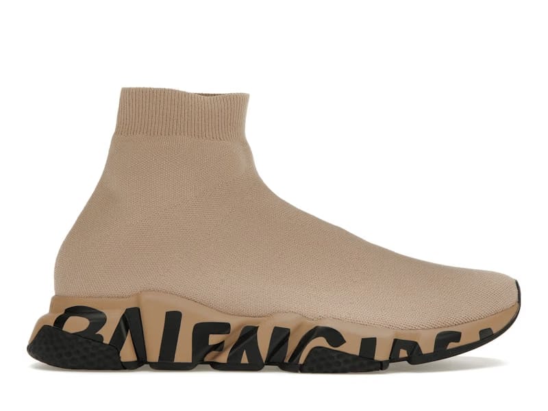 Balenciaga Speed Sneaker Midsole Graffiti - Beige Black