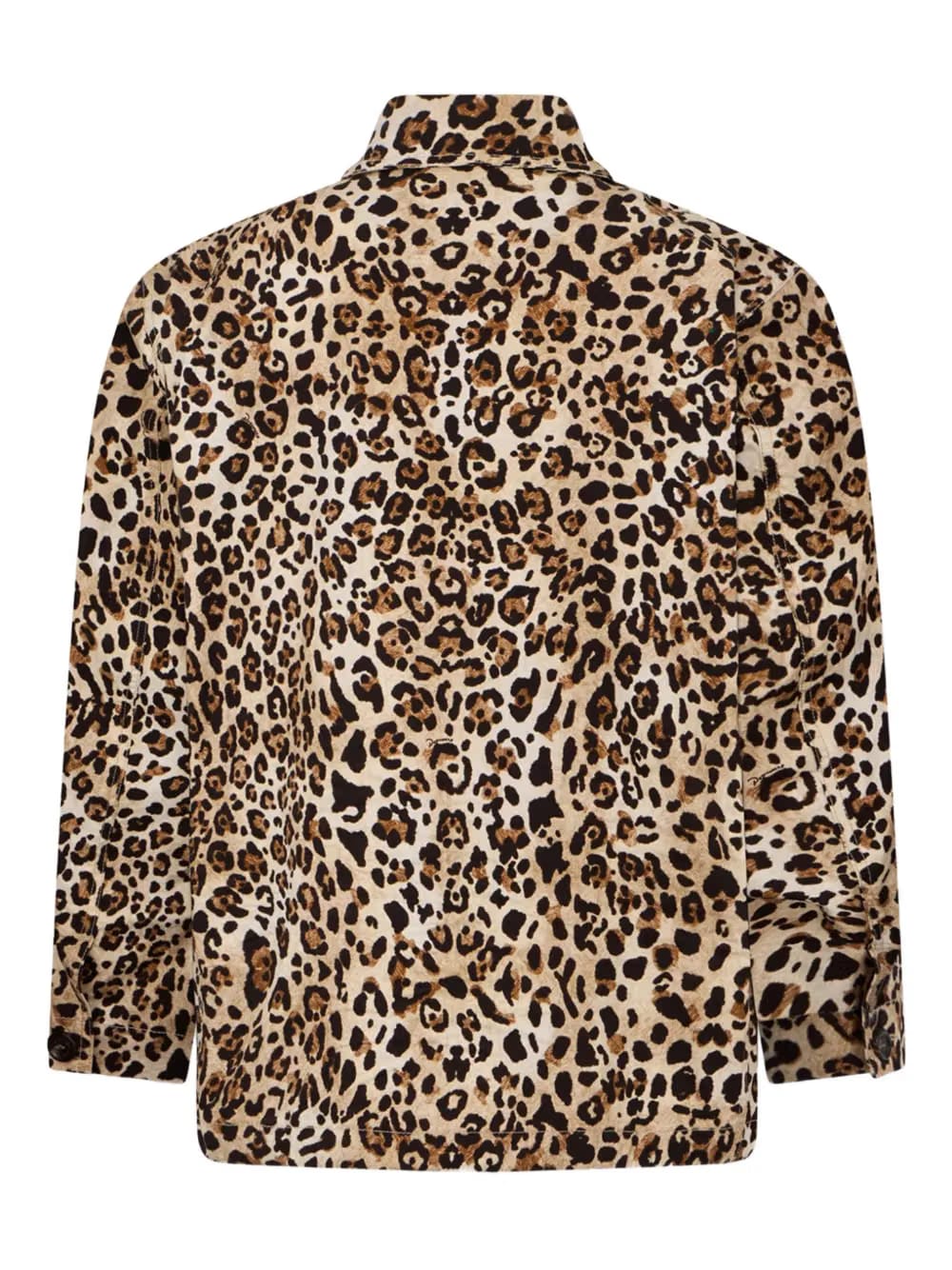 leopard-print long-sleeve blazer