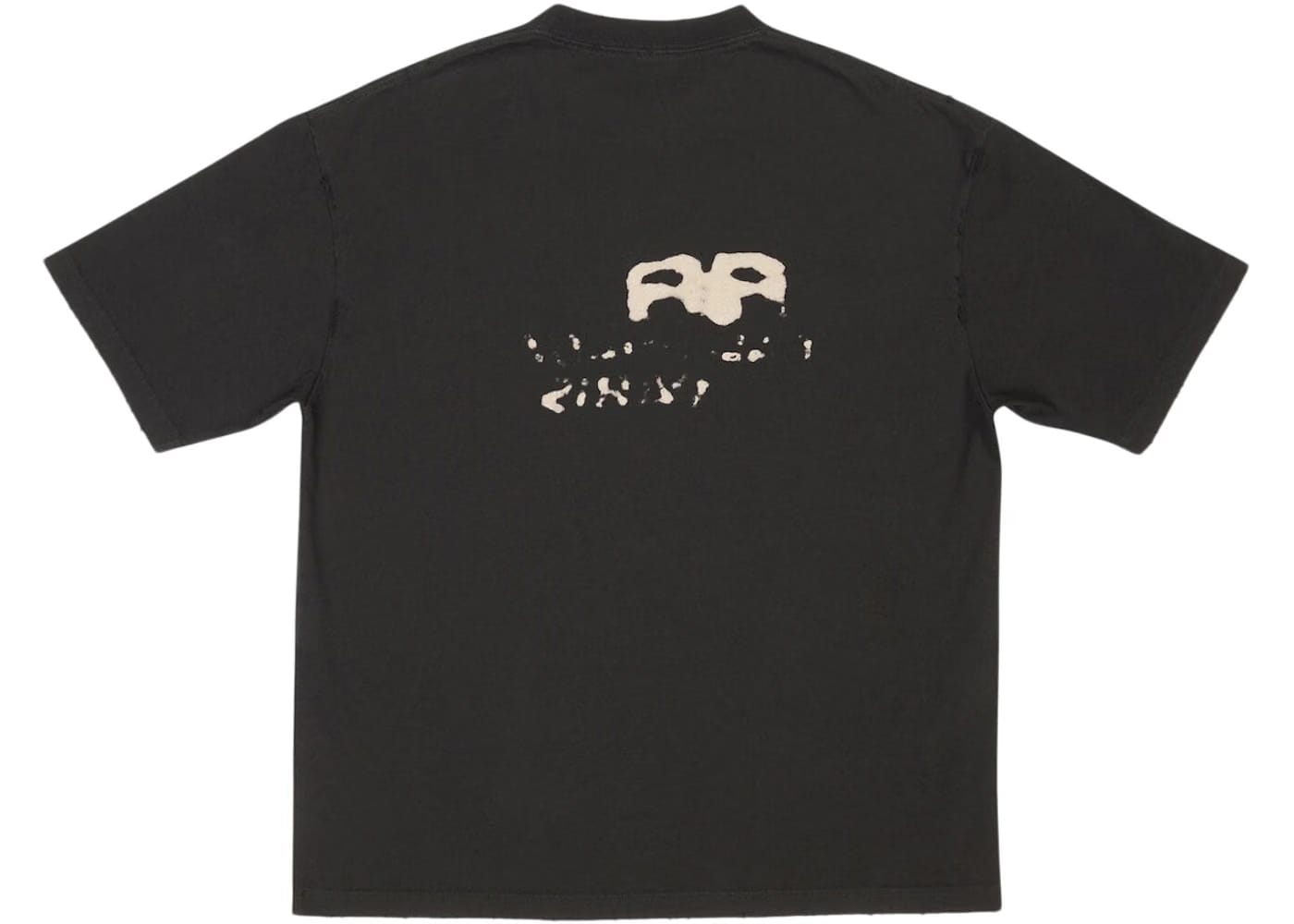 Balenciaga Men's Hand Drawn BB Icon Medium Fit Vintage T-Shirt Black/Beige