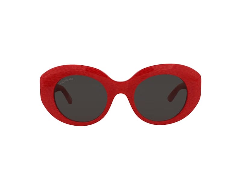 Balenciaga Round Oval Sunglasses Red/Grey (BB0235S-30013502-003)