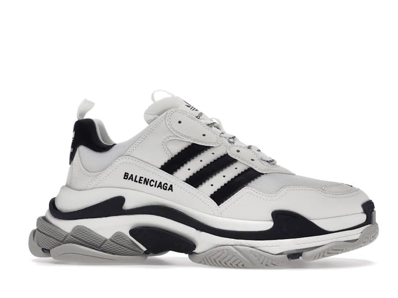 Balenciaga Triple S adidas White Black