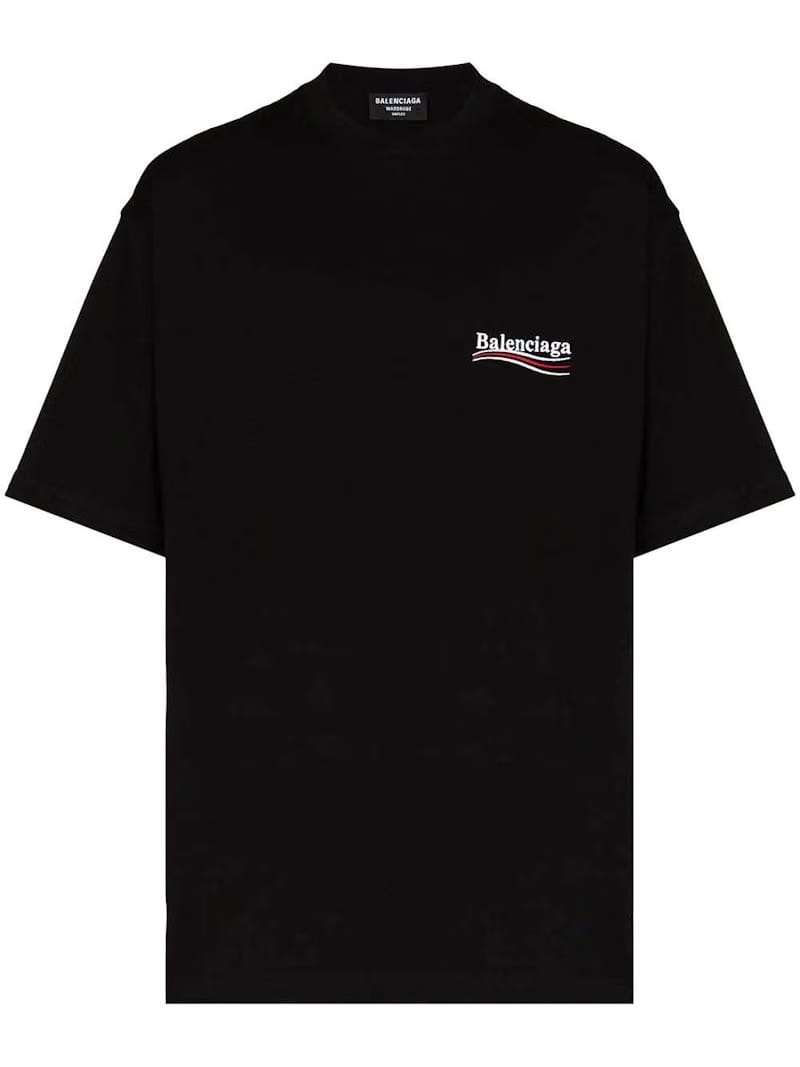 Balenciaga Political Campaign Large Fit T-Shirt Black