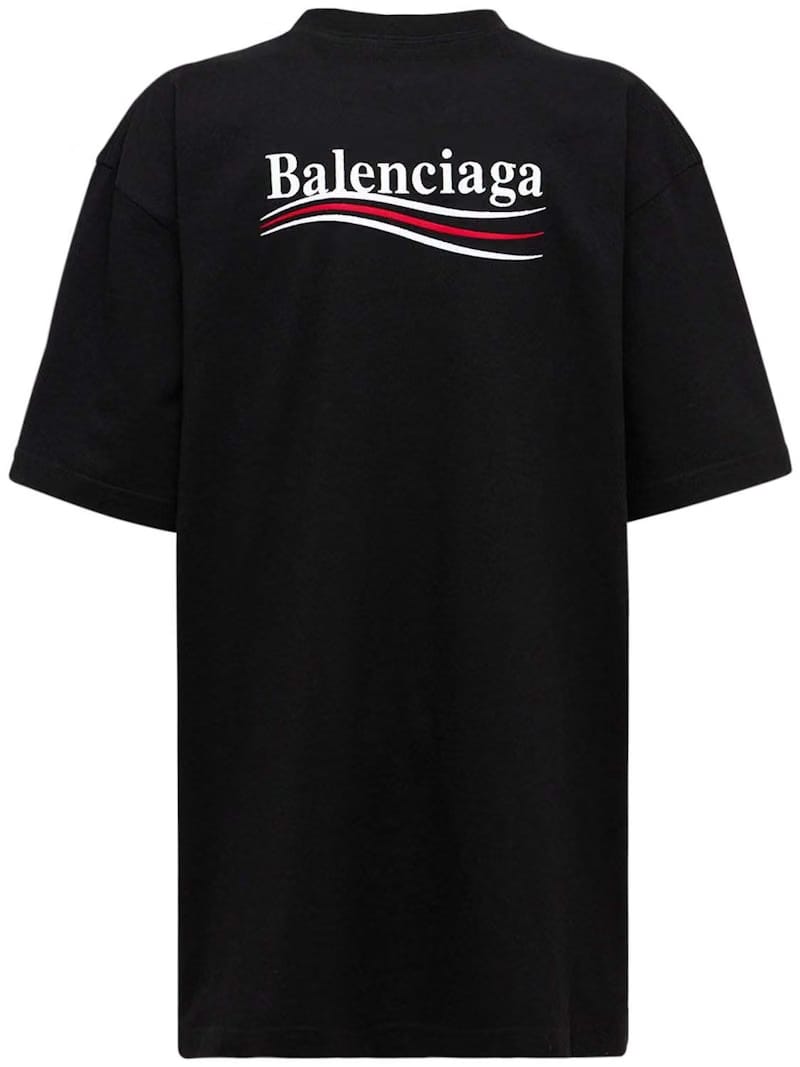 Balenciaga Political Campaign Large Fit T-Shirt Black