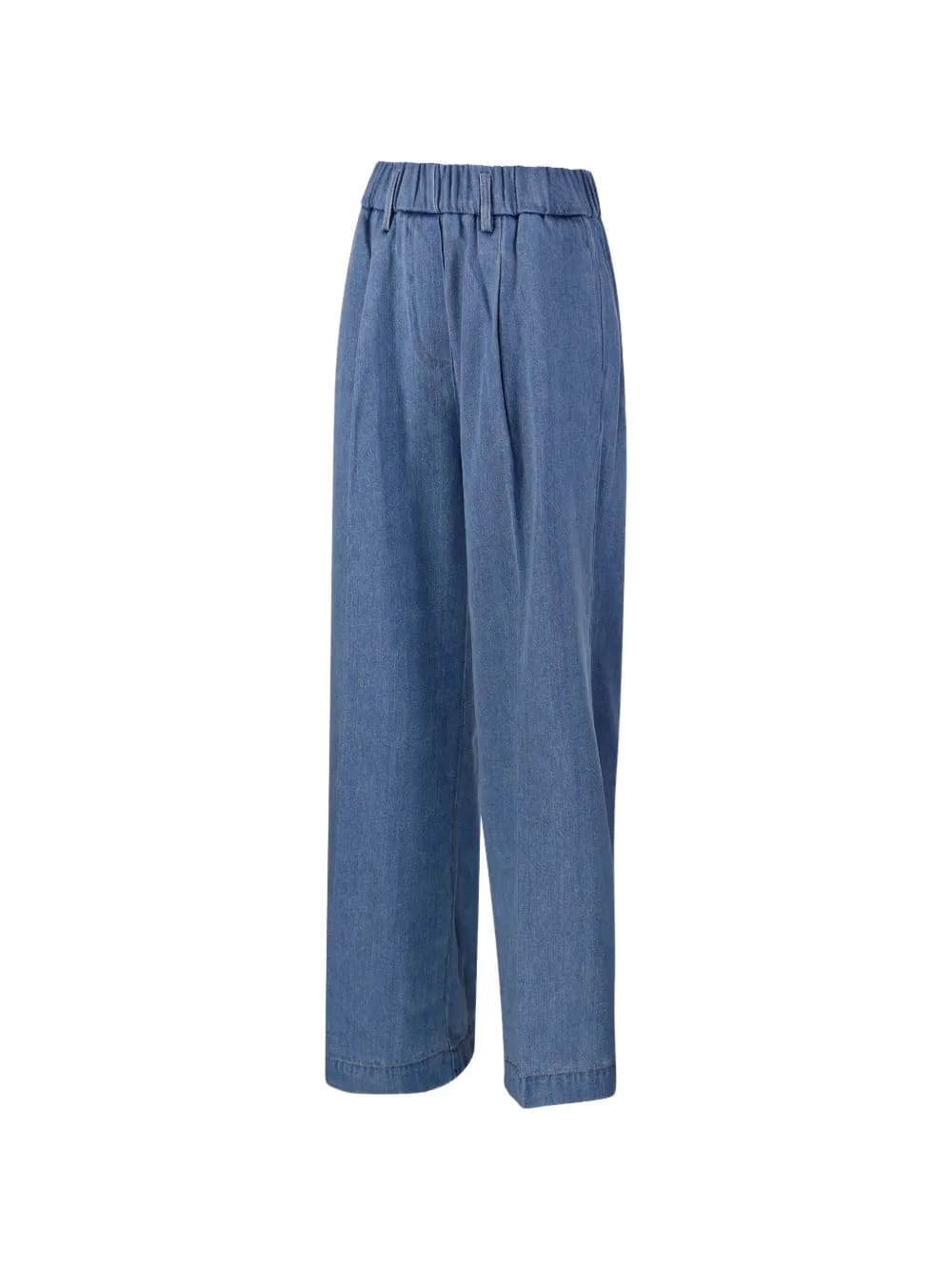 elasticated denim trousers