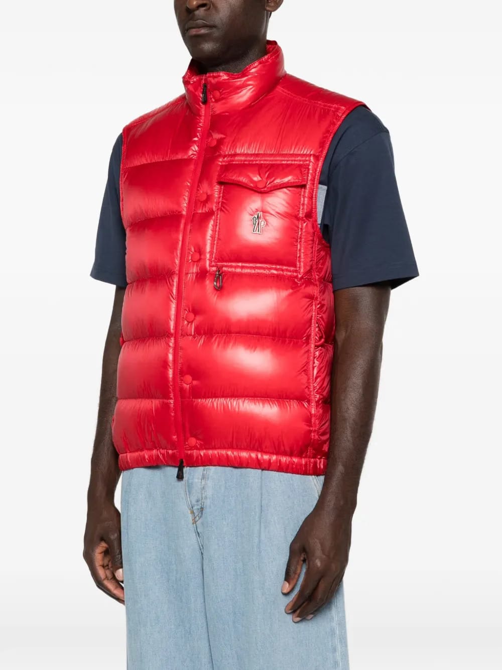 Uychi logo-patch puffer gilet