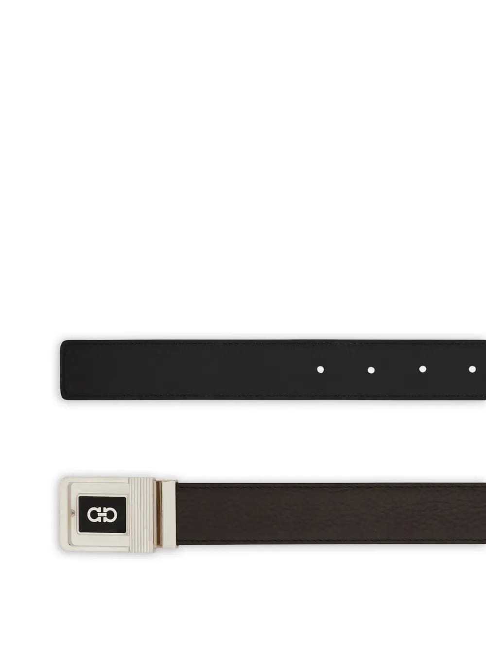 reversible geometric buckle belt