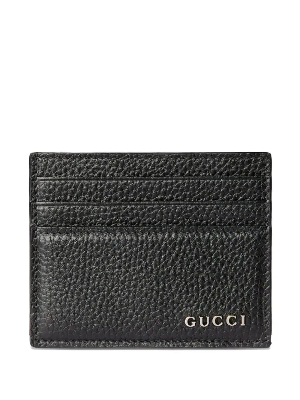 logo leather cardholder
