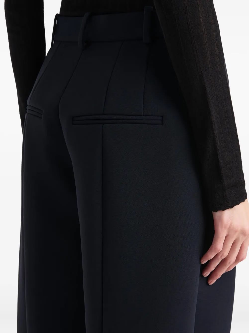 button-detail pleated trousers