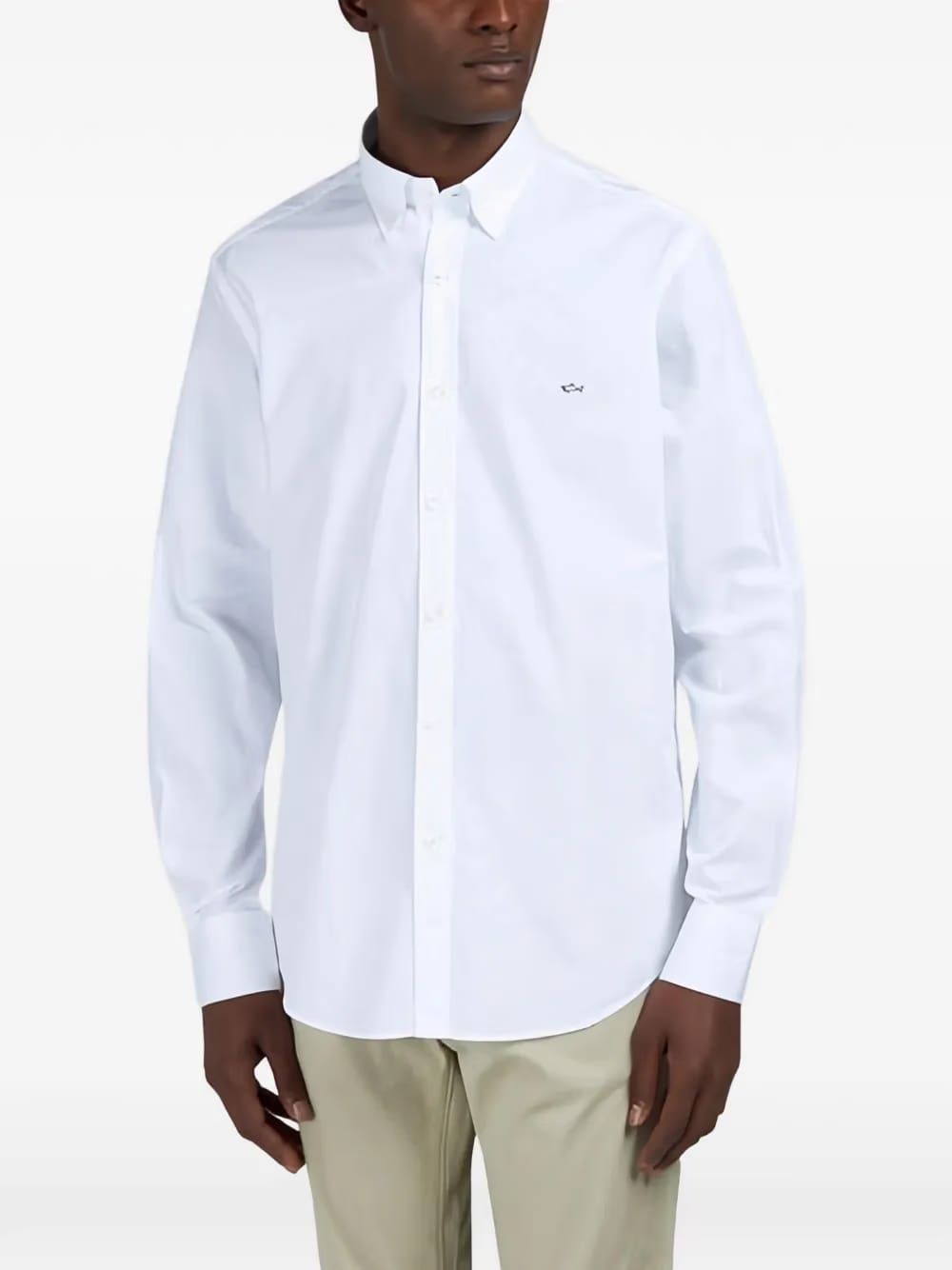 shark embroidery cotton poplin shirt