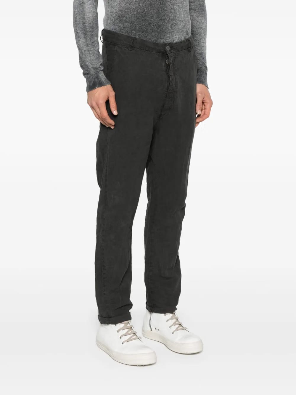 mid-rise drop-crotch trousers