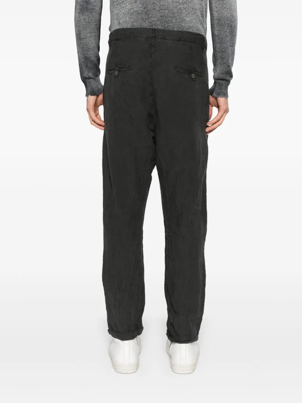 mid-rise drop-crotch trousers