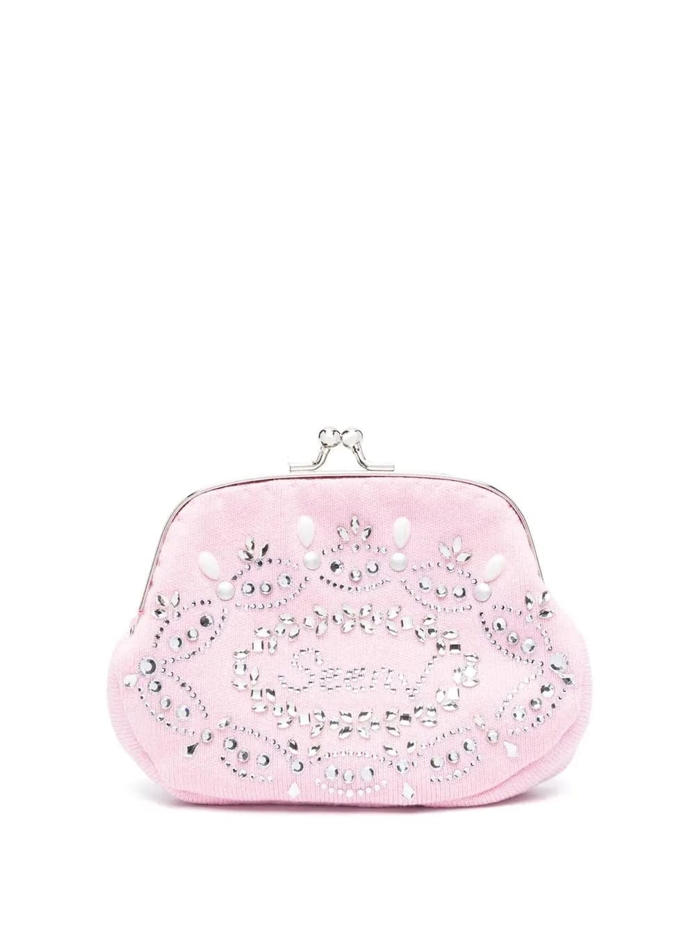 crystal-embellished twist-lock wallet
