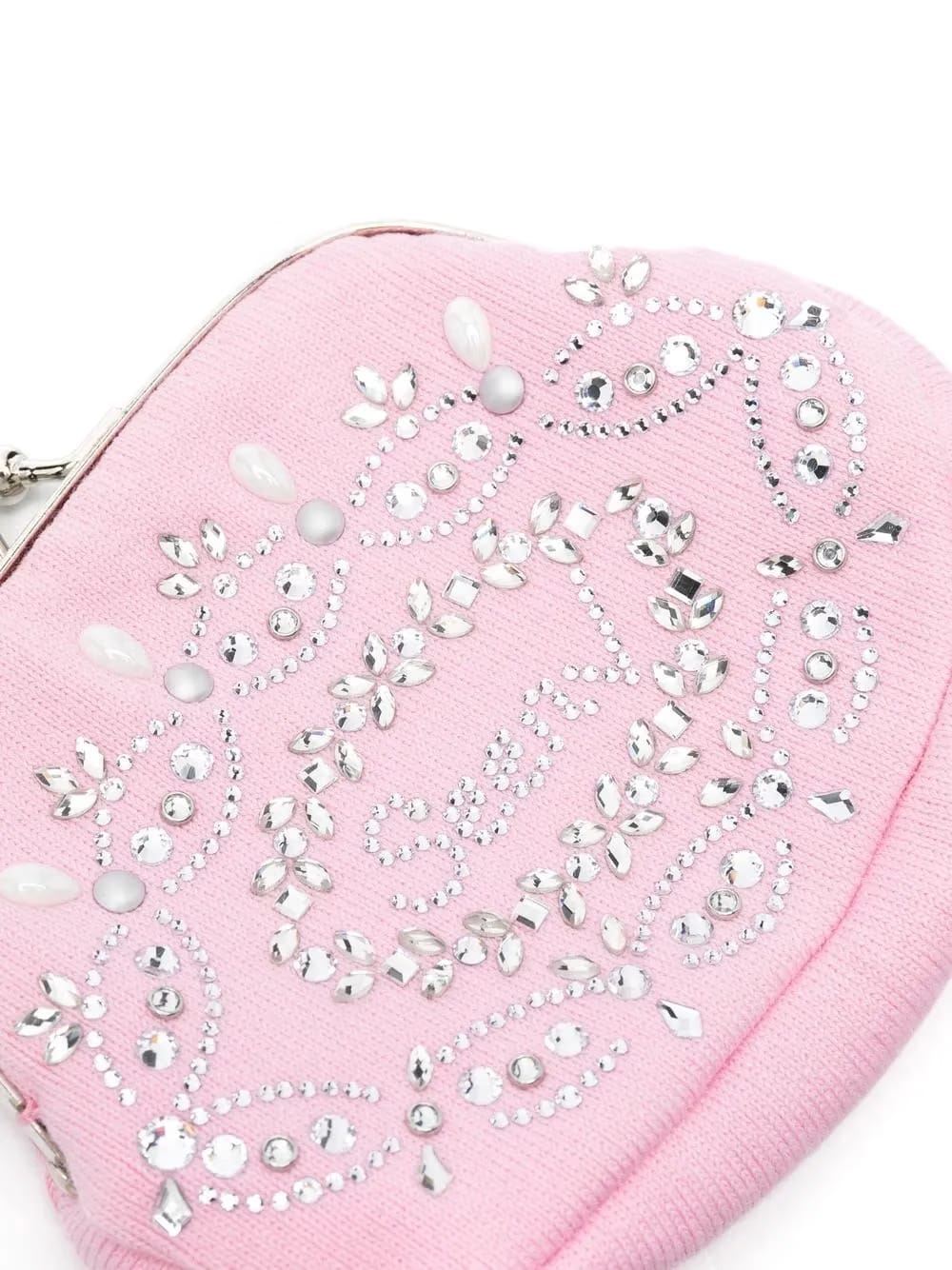 crystal-embellished twist-lock wallet