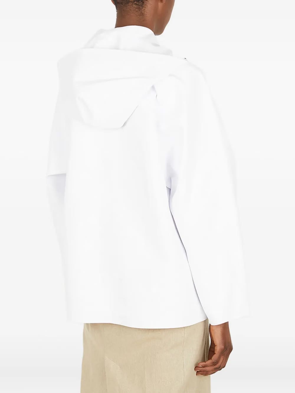 Sailor hooded button raincoat