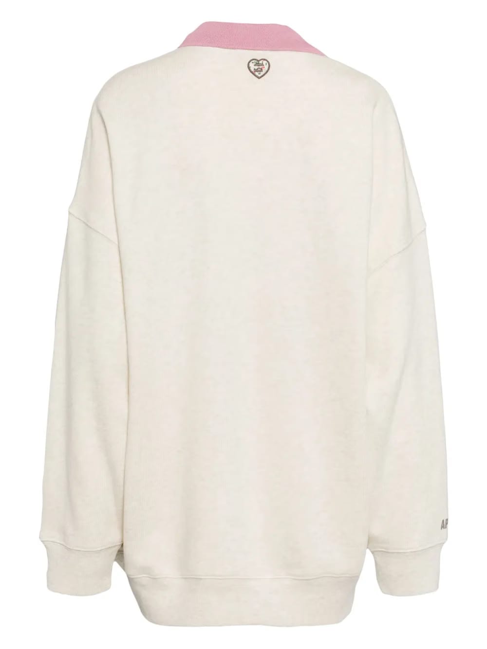 logo-embellished polo sweatshirt