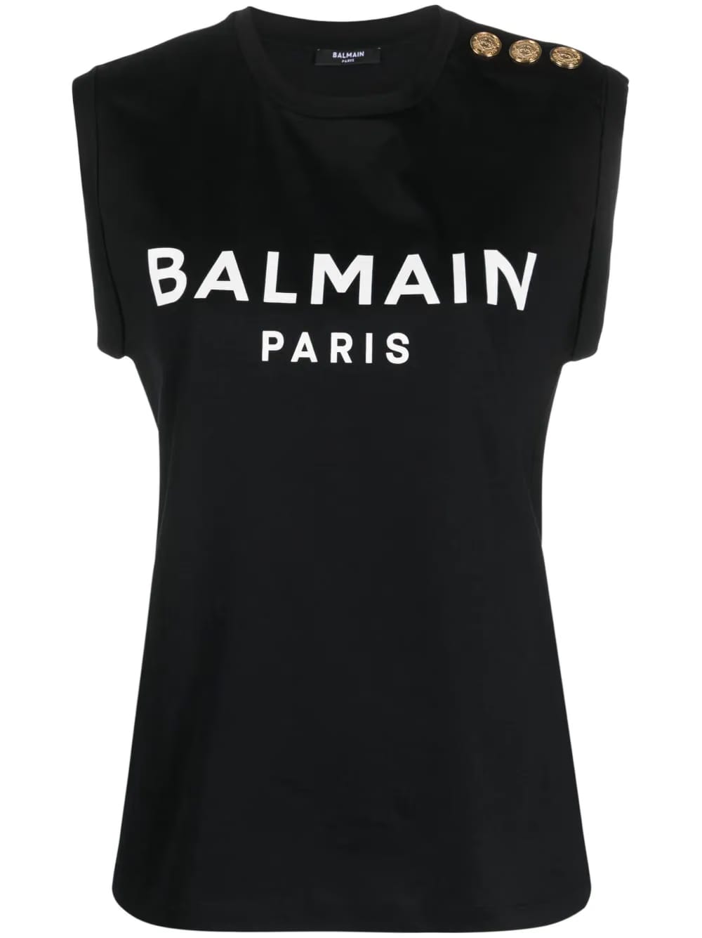 logo-print button-embellished top