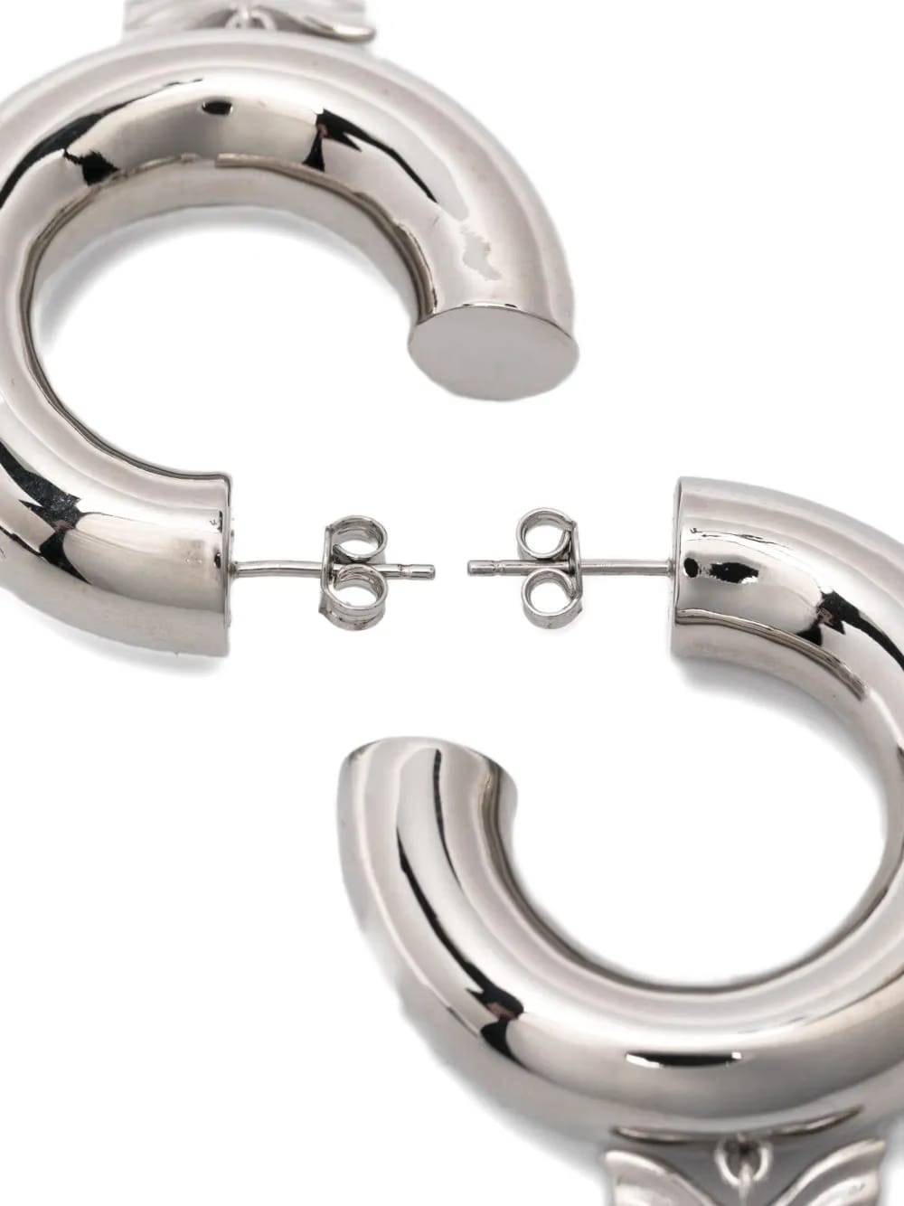 butterfly charm hoop earrings