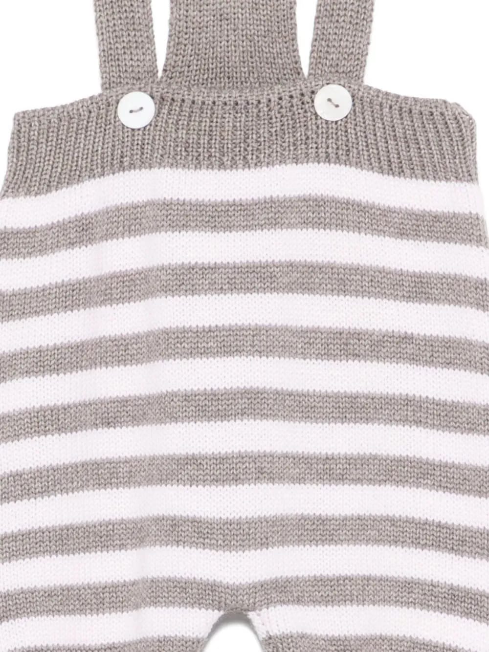 striped button playsuit