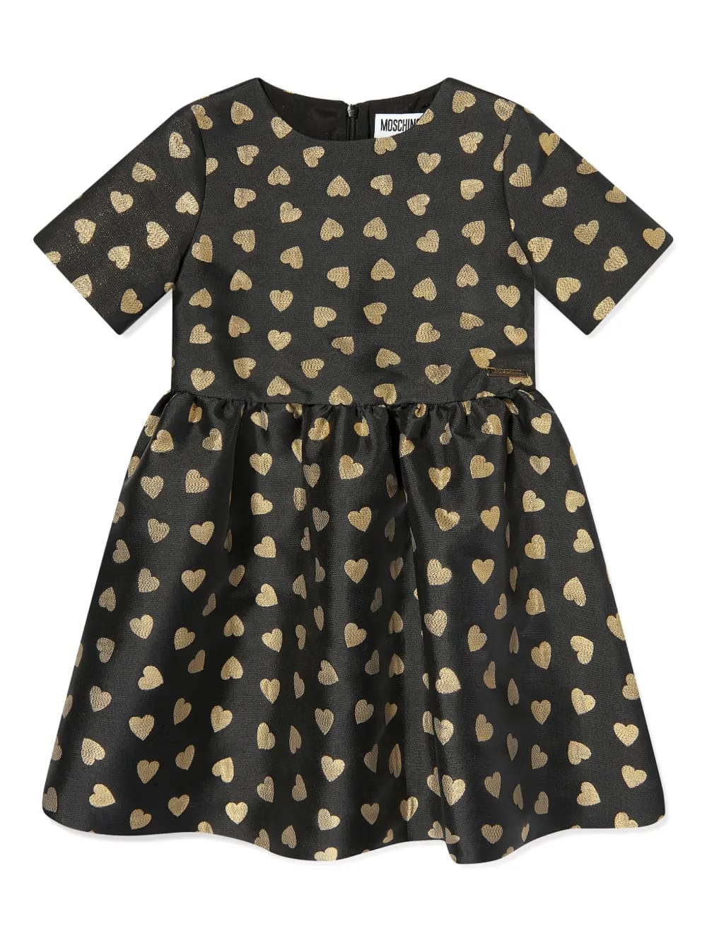 heart-jacquard dress