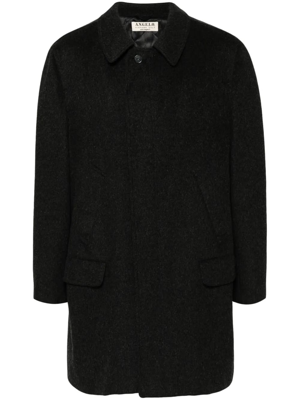 1990s cut-away collar multi-pocket coat