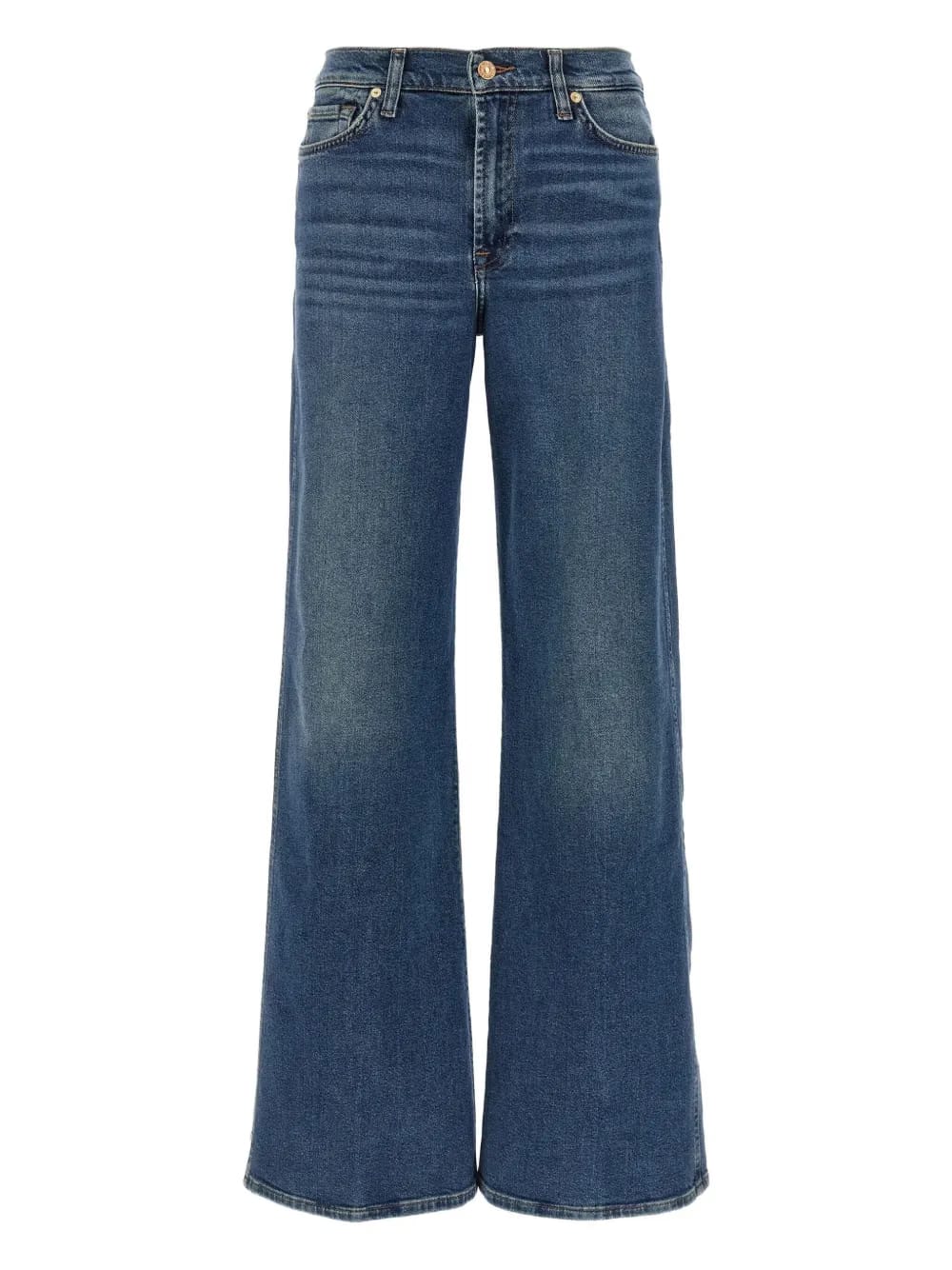 stonewashed wide-leg jeans