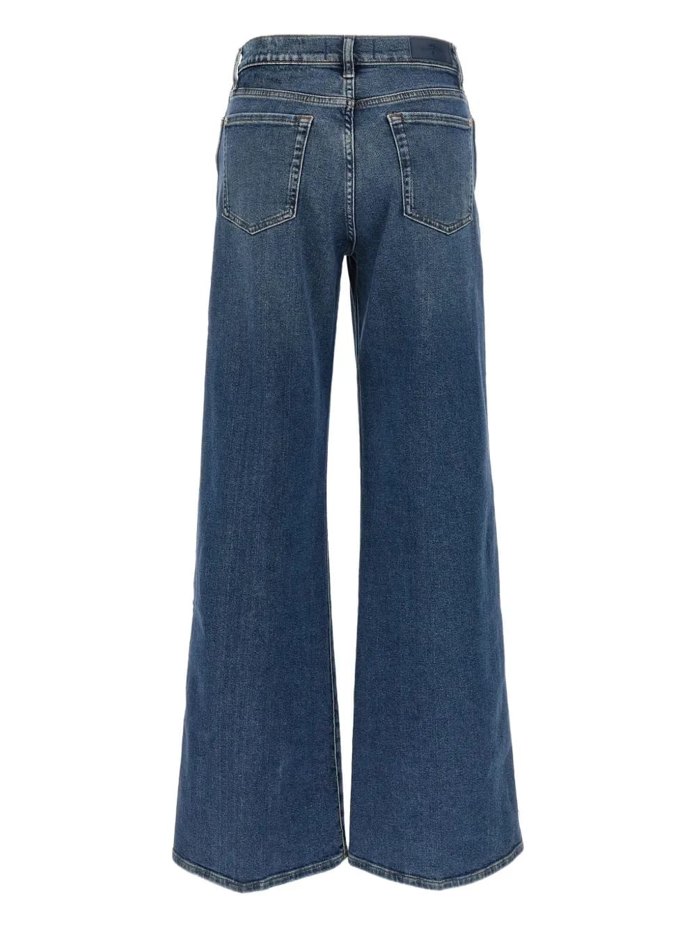 stonewashed wide-leg jeans