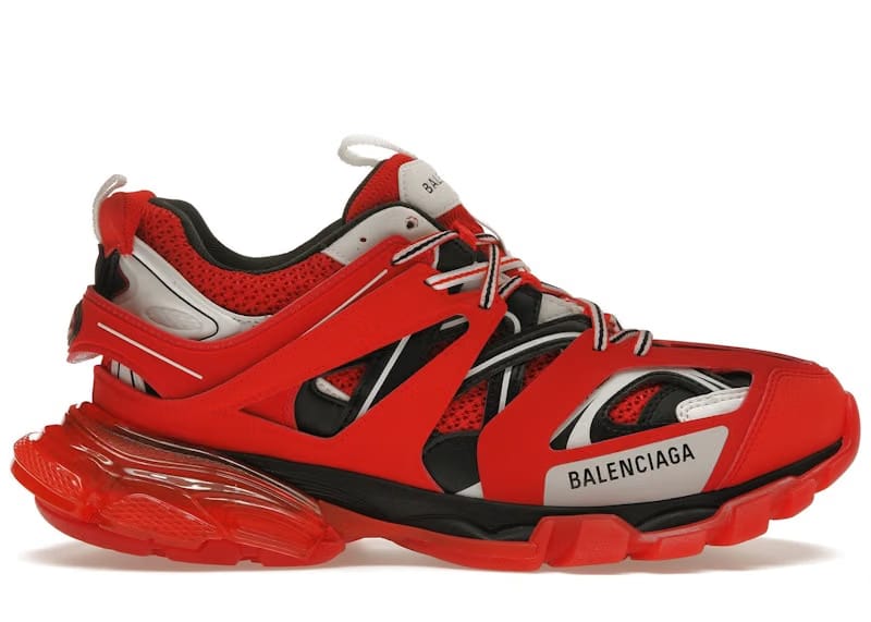 Balenciaga Track Clear Sole Red