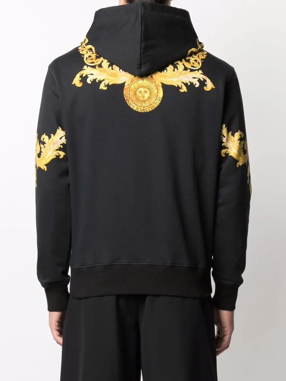 baroque-print cotton Hoodie