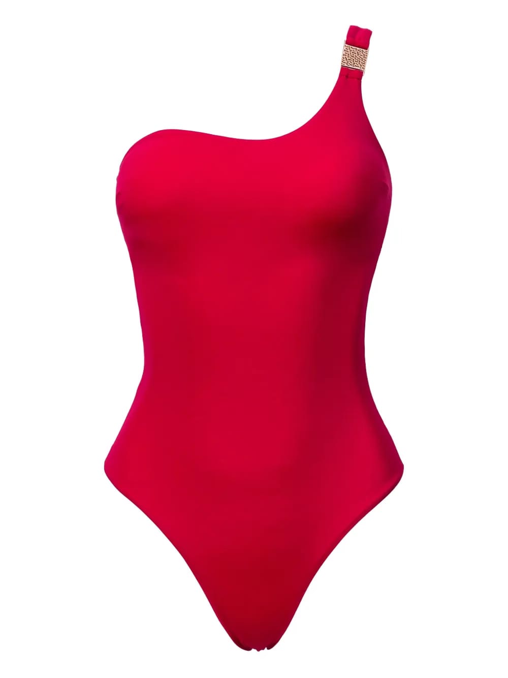 ROSE one-shoulder detail swimsuit