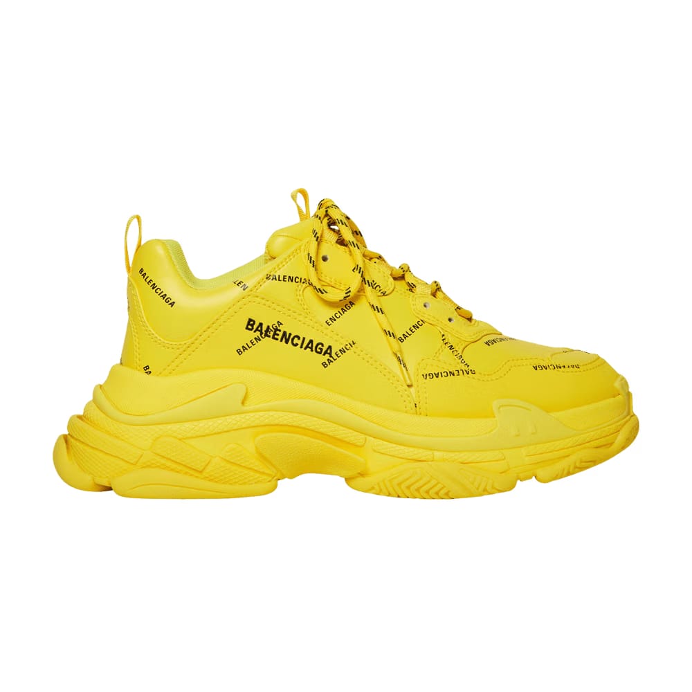Balenciaga Triple S Allover Logo Yellow