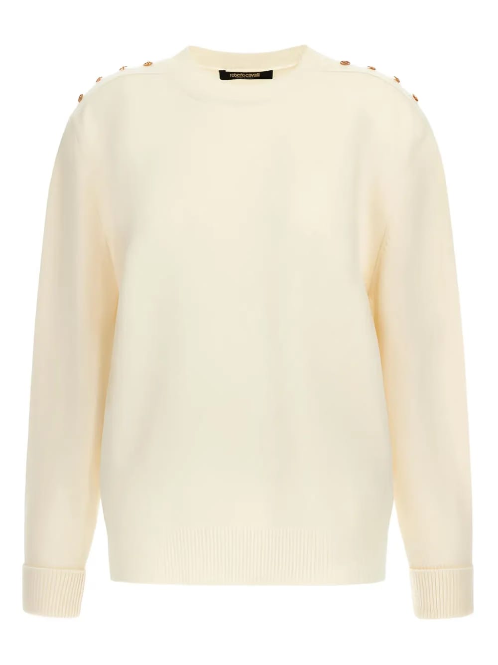 button-embellished wool sweater