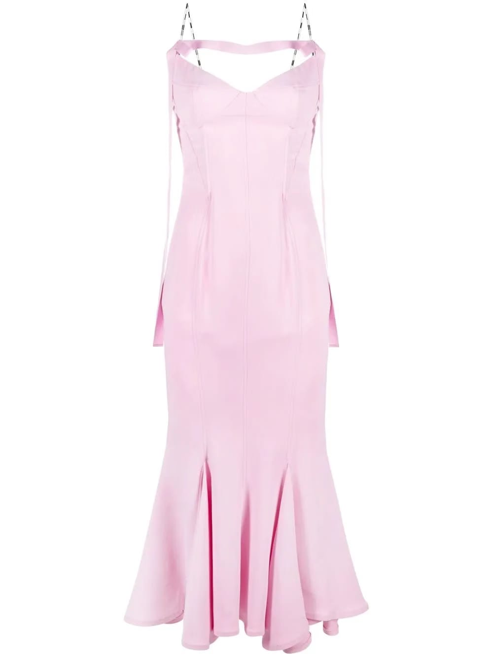 cut-out detail fishtail-hem dress