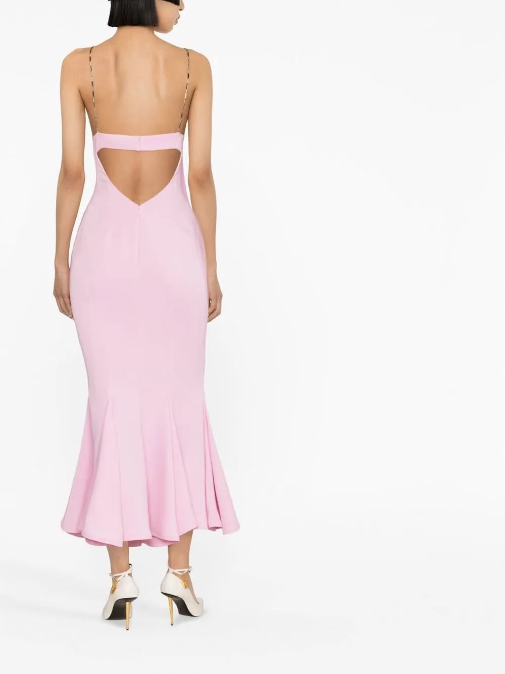 cut-out detail fishtail-hem dress