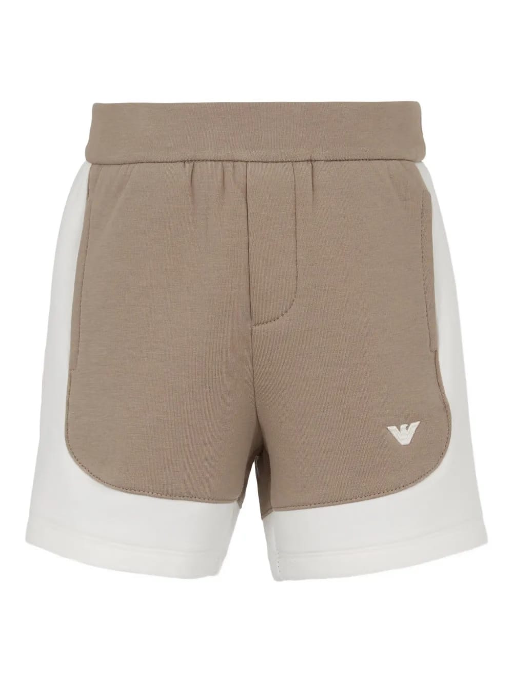 panelled elasticated-waist shorts