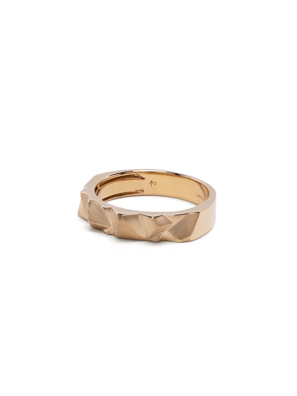 18kt recycled yellow gold Collection 1 medium pyramid ring